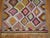 Mid 20th Century Colorful Small Square Vintage Turkish Kilim, 3'9'' X 4'6'' For Sale - Image 4 of 6