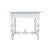 This stunning vintage French Louis XIII style game table features a beautifully distressed pure white finish, subtly...
