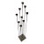 Modernist Chrome and Wrought Iron Floor Length Candelabra in the Style of Bertoia For Sale