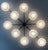 21st Century Dieci Bronze Glossy White Murano Flush Mount by Fabio LTD For Sale - Image 6 of 9