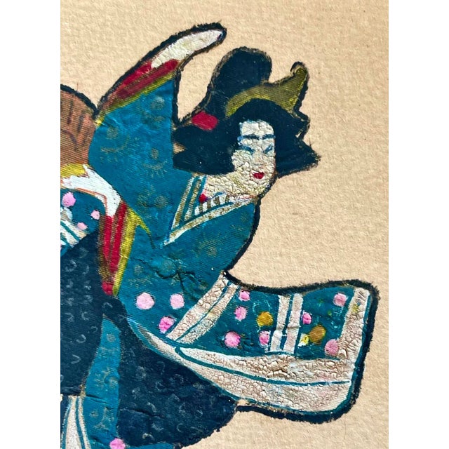 19th C. Japanese Hand Painted Woodblock Prints, Set of 4 For Sale - Image 12 of 12