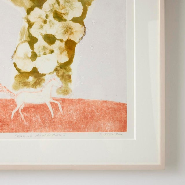 Impressionist Josie Merck, White Horse With Sycamore II For Sale - Image 3 of 6