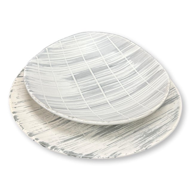 French Faux Bois Soup & Salad Set, Service for 8 For Sale In Los Angeles - Image 6 of 6