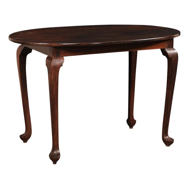 A British Colonial Rosewood Oval Table For Sale