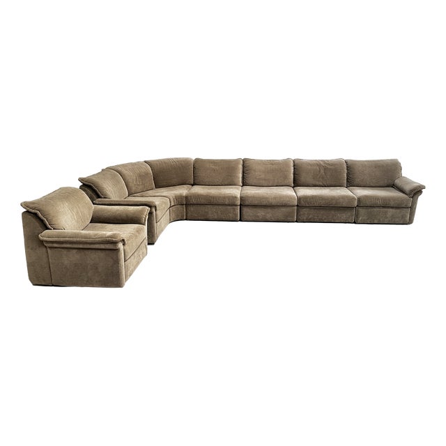 Large Vintage Modular Sofa from Musterring International, Germany, 1970s, Set of 7 For Sale