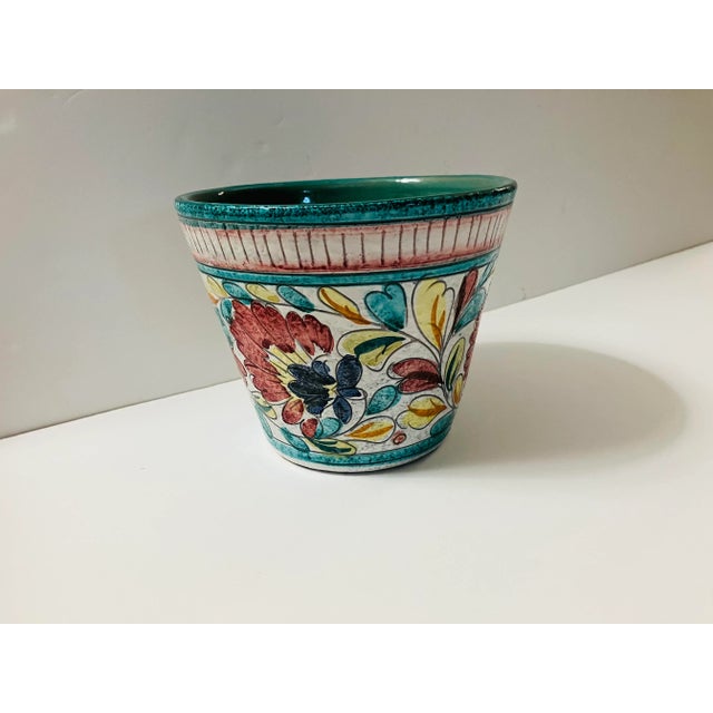 Red 1950’s Italian Pottery Planter For Sale - Image 8 of 8