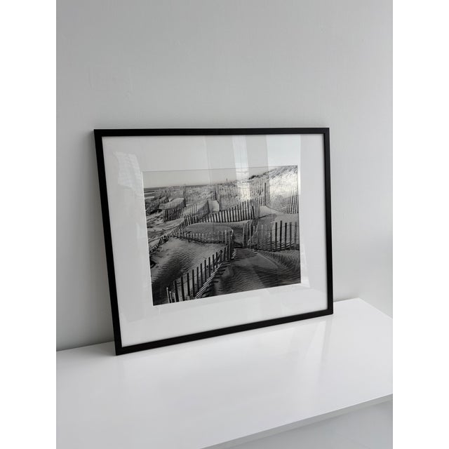 Daniel Jones Signed Limited Edition Black-and-White Beach Fences Photograph, 45/50 Signed and numbered limited-edition...