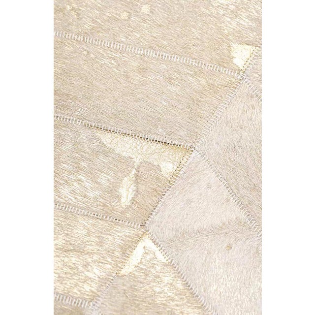 Boho Chic Canvello Cleverly Stitched Golden Leather 30" X 50" Single Lumbar Pillow For Sale - Image 3 of 5