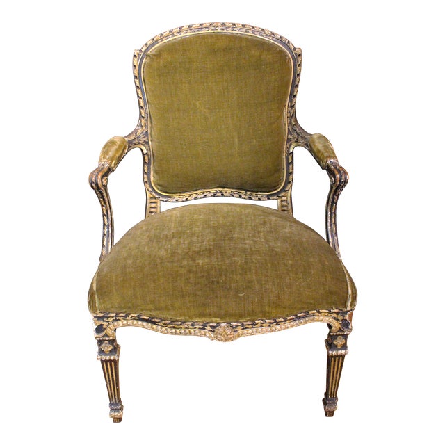 Circa 1770 George III Fauteuil or Open Arm Chair For Sale