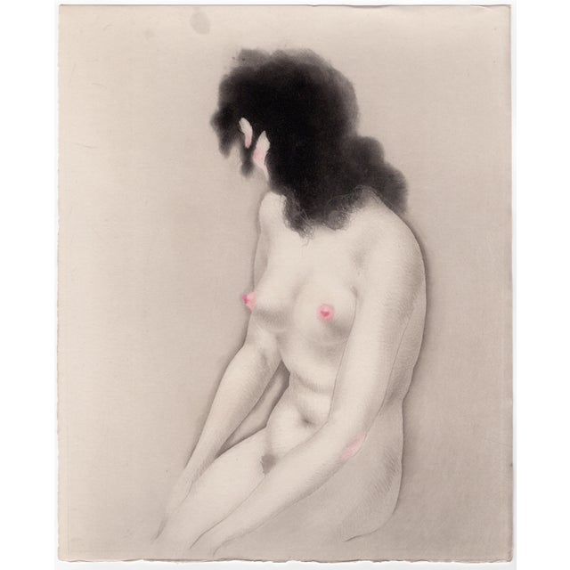 Louis icart (1888 - 1950) pear breasts (seins en poire) from "the life of breasts" original colour etching and aquatint...