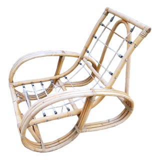 Vintage Bent Bamboo Pretzel Side Chair, in Manner of Frankyl For Sale