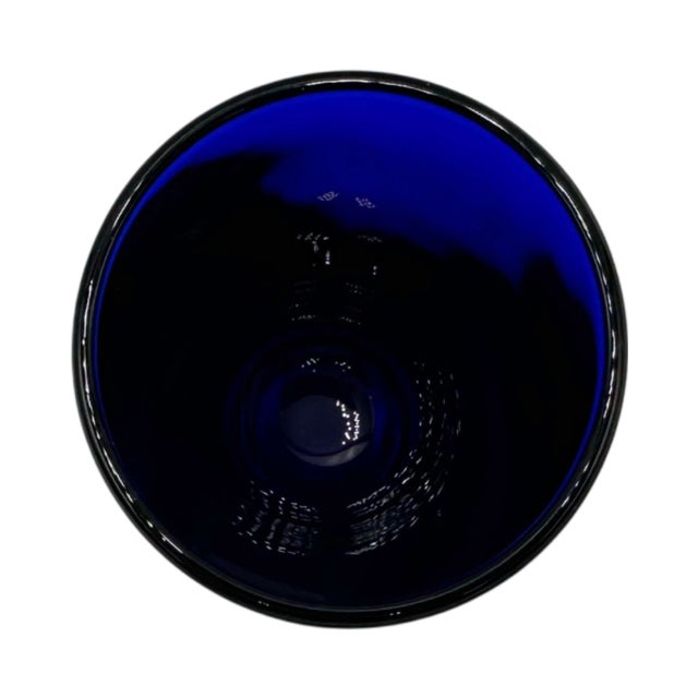 Vintage Contemporary The Plaza Hotel Nyc Cobalt Blue Shot Glass For Sale In Washington DC - Image 6 of 12