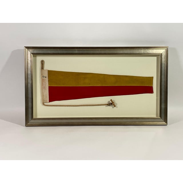 Vintage Nautical Signal Flag in Frame For Sale In Boston - Image 6 of 10