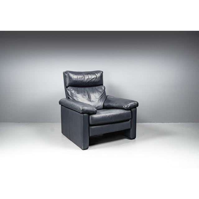Blue Leather Armchair from Cor Conseta, Germany, 1980s For Sale - Image 18 of 18
