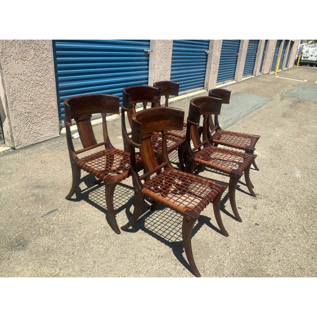 Mid-Century Modern Mid Century Modern Solid Walnut Klismos Dining Chairs For Sale - Image 3 of 5