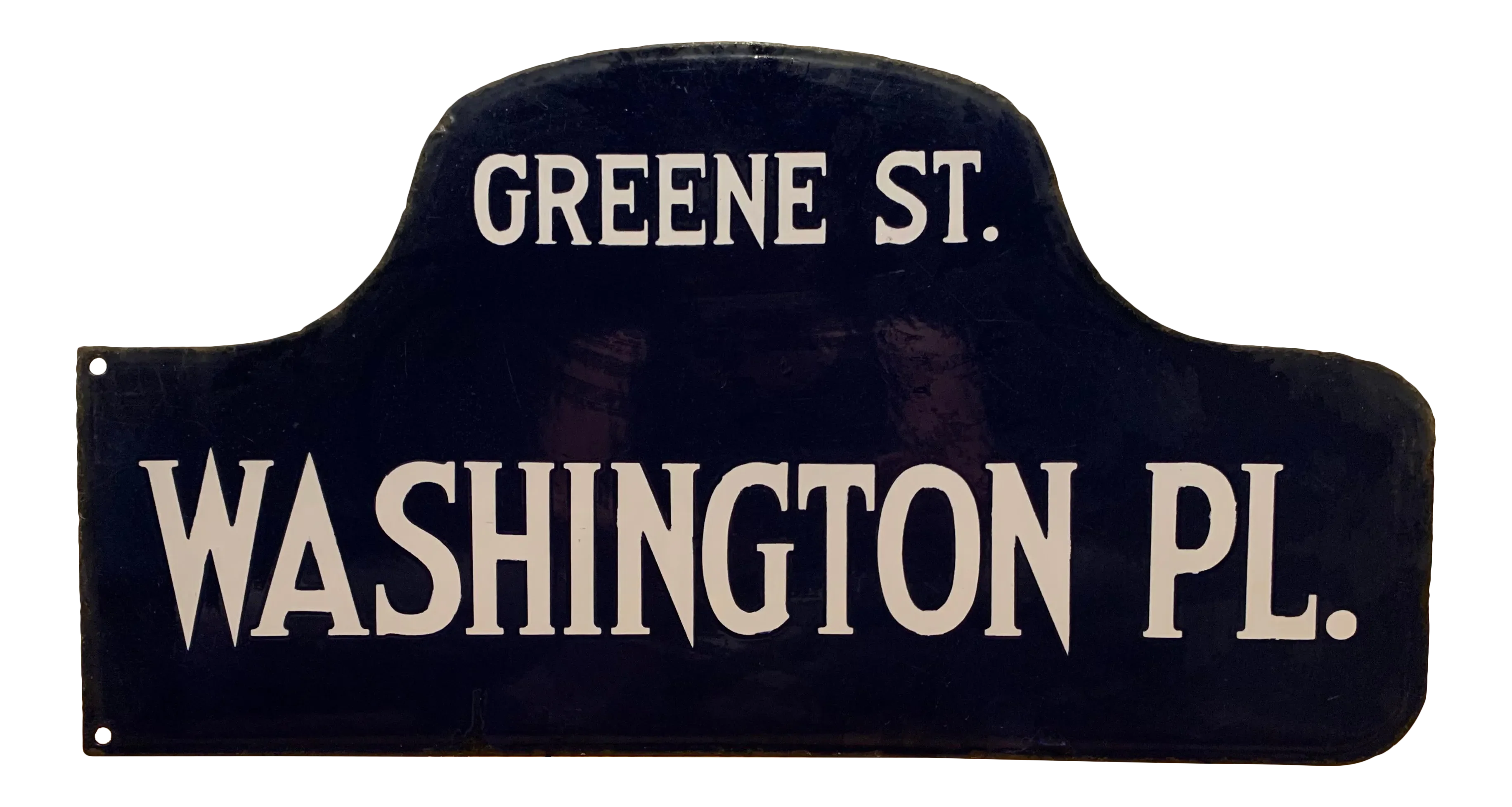 Vintage Greenwich Village New York City Enamel Street Sign | Chairish