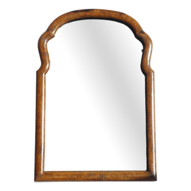 Dutch Arched Walnut Wall Mirror For Sale