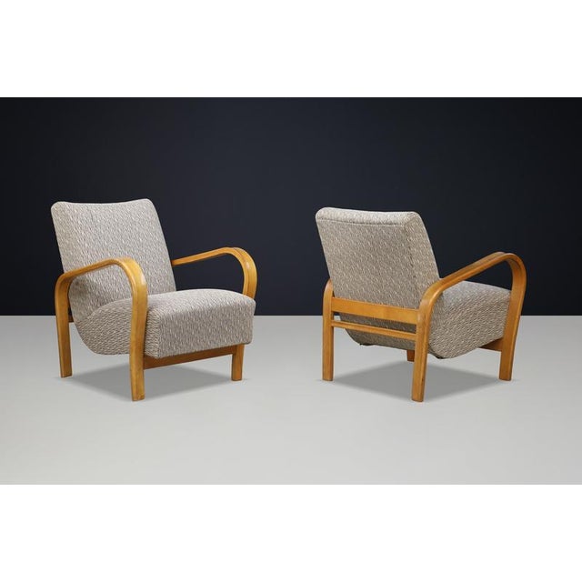 Bentwood Chairs by Karel Koželka & Antonín Kropáček, Czechoslovakia, 1940s, Set of 2 For Sale - Image 11 of 17