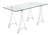 Period Mid-Century Modern, Lucite and Glass Desk, French For Sale