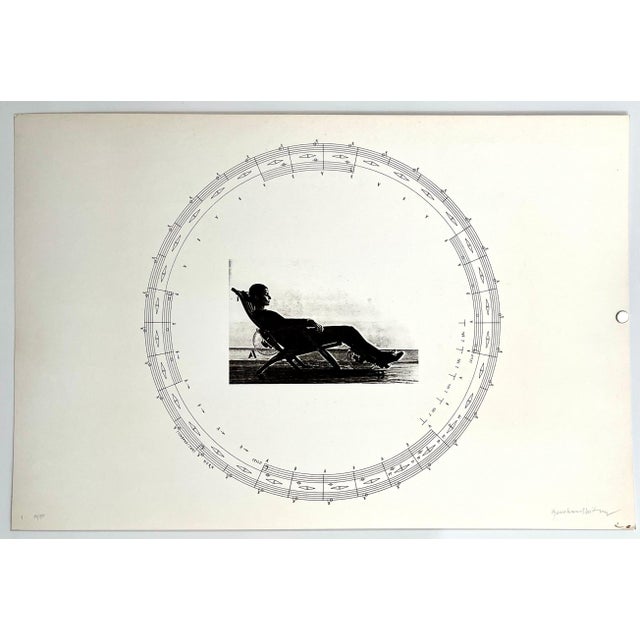 Bernhard Leitner, Austrian Sound Space Architect Bernhard Leitner Photo Mechanical Print Signed, 1975-1976 For Sale