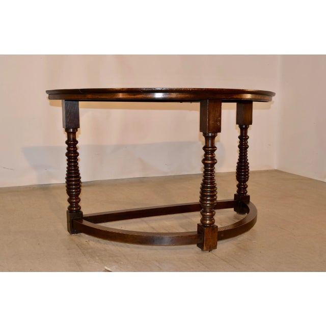 19th Century 19th C English Demi-Lune Table For Sale - Image 5 of 10