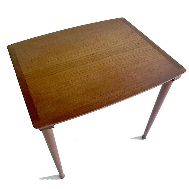 Wood Vintage Danish Nesting Tables from Moebel Intarsia, Set of 2 For Sale - Image 7 of 11