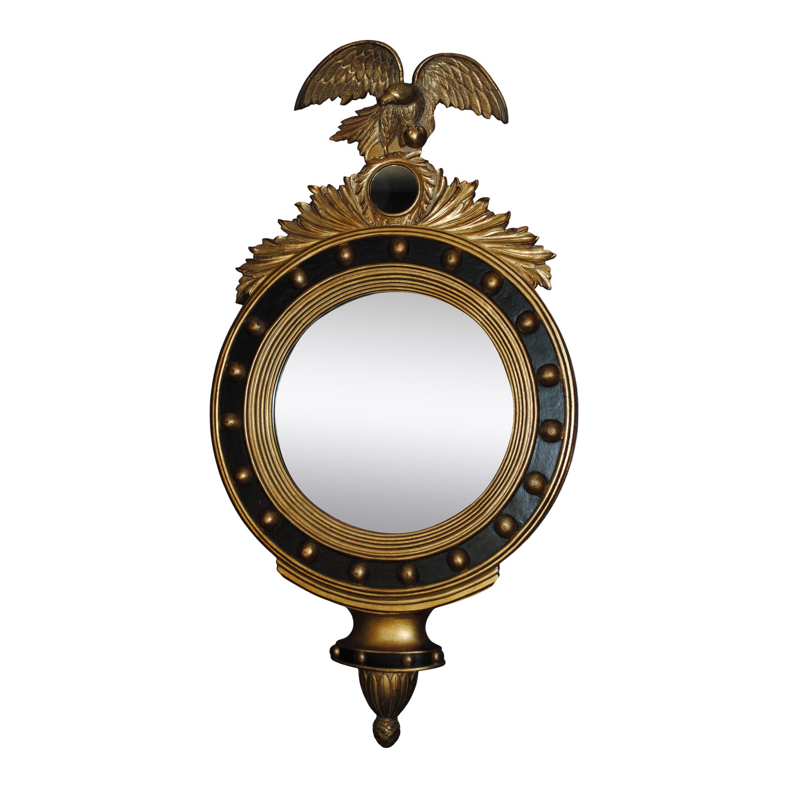 Large Federalist Wood Bullseye Round Eagle Mirror Chairish