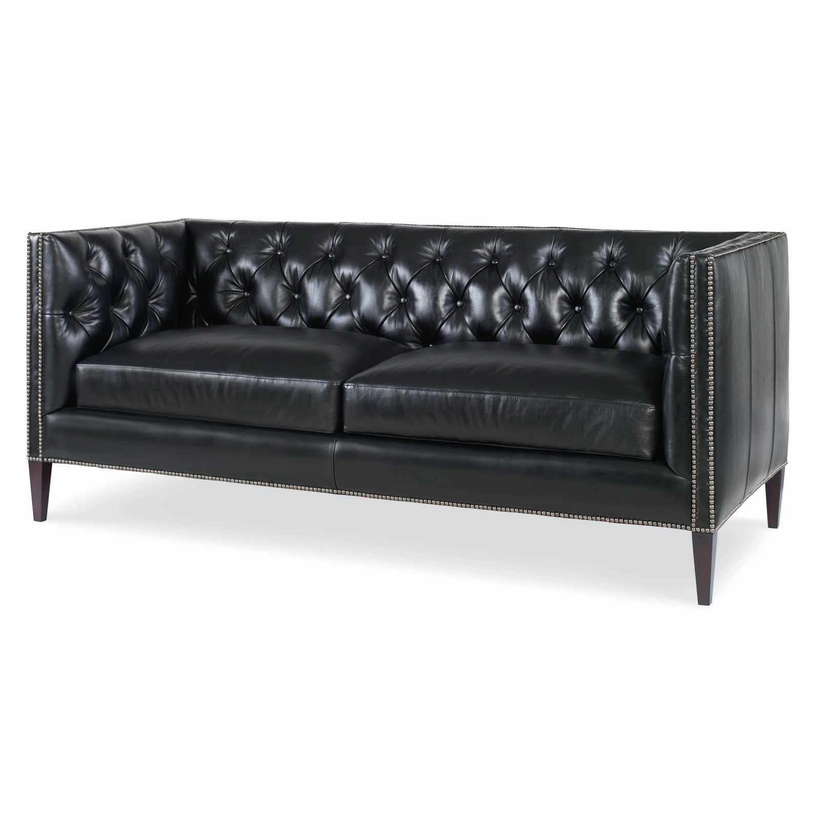 Century Furniture Huddersfield Sofa, Noir Leather Chairish