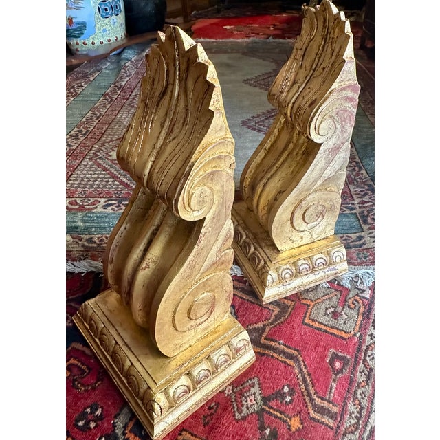 Pair of English Giltwood Wall Brackets For Sale - Image 12 of 14