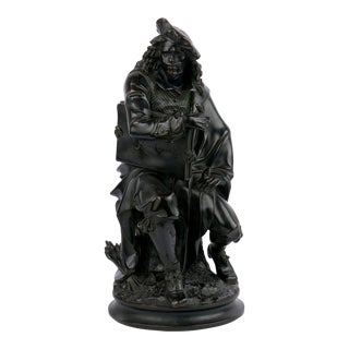 French Antique Bronze Sculpture of Rembrandt by Albert Carrier-Belleuse For Sale