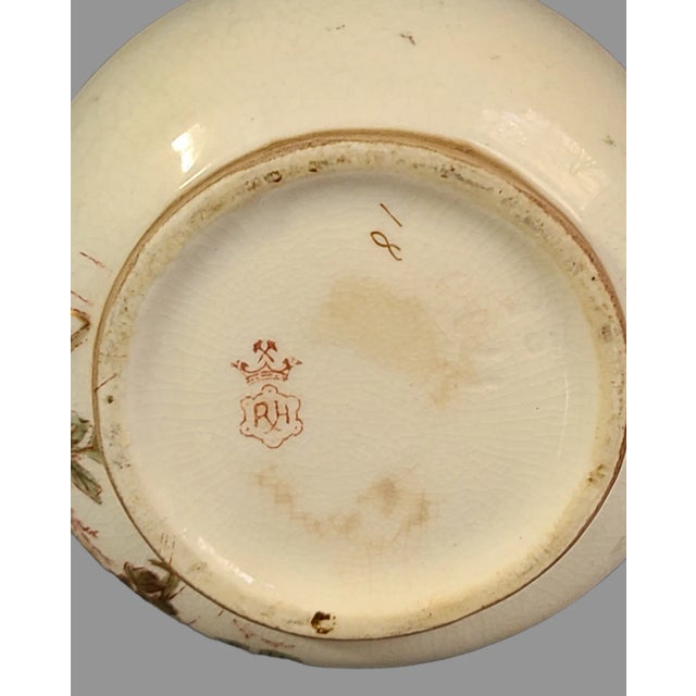 Early 20th Century Antique Rh Austrian Hand Painted Pink Floral Robert Hanke Ewer Vase For Sale - Image 5 of 8