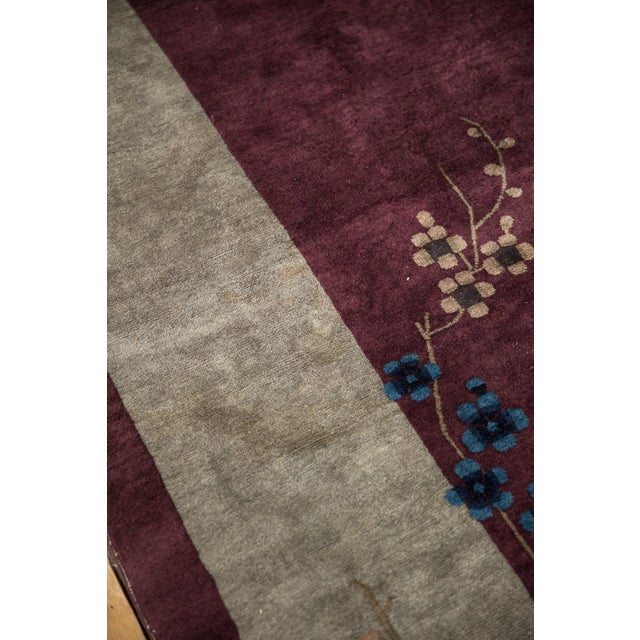Purple Antique Art Deco Carpet - 7'1" x 13'6" For Sale - Image 8 of 16