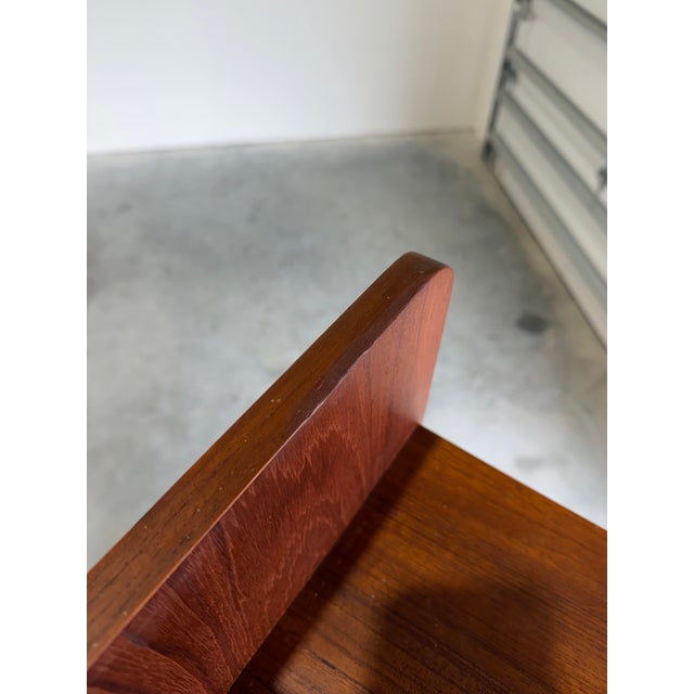 Mid Century Danish Teak Secretary Desk Bookcase For Sale - Image 10 of 11