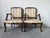 Brown Vintage Louis XV Style French Provincial Walnut Upholstered Armchairs - A Pair For Sale - Image 8 of 17