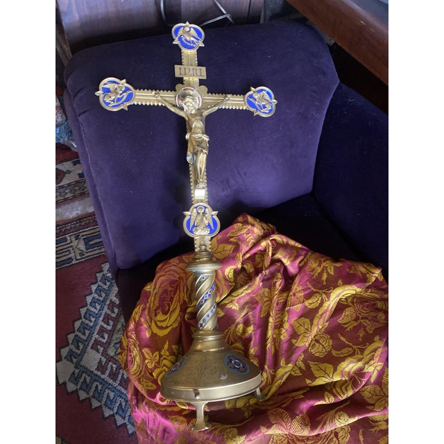 Neo Gothic Altar Crucifix For Sale - Image 17 of 18
