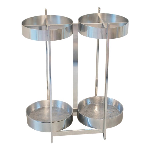 Paul Mayen for Habitat Modernist Cast Aluminum Umbrella Holder Stand, circa 1970 For Sale