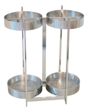 Paul Mayen for Habitat Modernist Cast Aluminum Umbrella Holder Stand, circa 1970