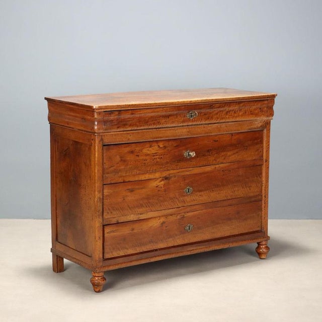19th Century Carlo X Walnut Chest of Drawers, Italy For Sale - Image 10 of 10