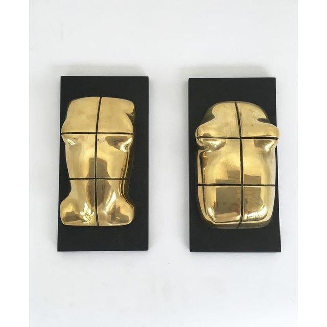 Vintage Italian Bronze Abstract Sculpture by Jiro Sugawara, 1980 For Sale - Image 12 of 18