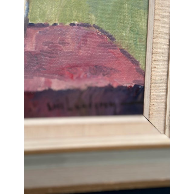 Mid 20th Century Eric Lundgren, Asters in Ceramic Vase, 1950s, Oil on Canvas, Framed For Sale - Image 5 of 18