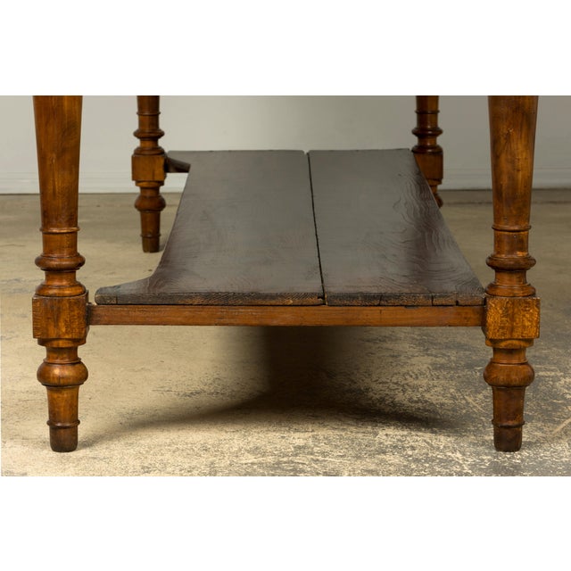 Late 19th Century French Provincial Pine Draper’s Table or Kitchen Island For Sale - Image 10 of 18