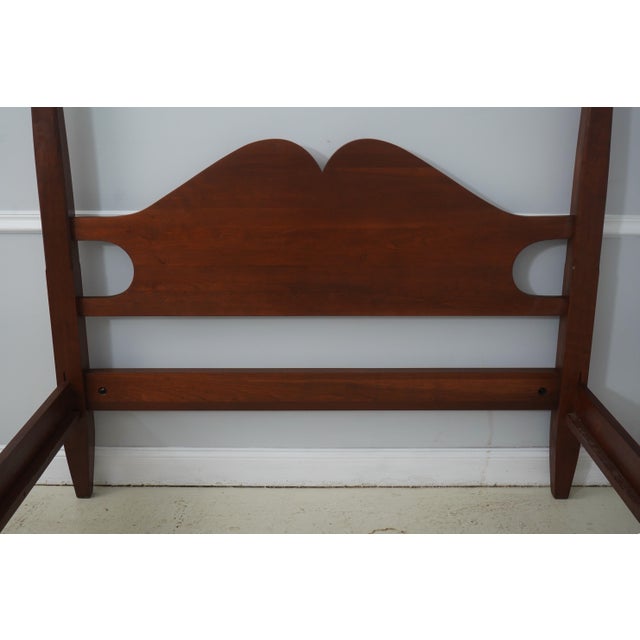 American Seely Cherry Queen Size Pencil Post Bed For Sale - Image 3 of 16