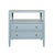 Sky Blue Matthew Izzo Home Douglas Textured Light Blue Linen Two Drawer Side Table With Open Shelf and Polished Brass Knobs For Sale - Image 8 of 8
