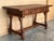 Pair of Early 20th Spanish Light Walnut Country Farm Desk with Two Drawers For Sale - Image 4 of 18