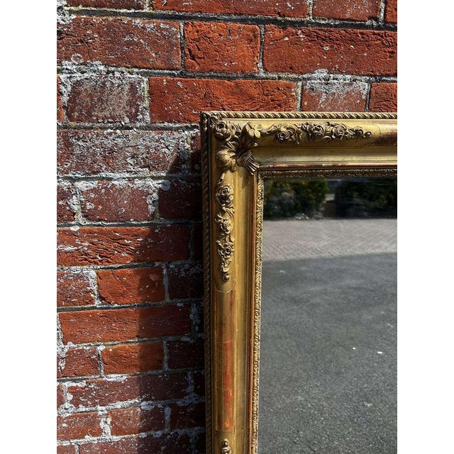 W: 86cm (33.9")h: 138cm (54.3")d: 7cm (2.8") a superb large antique french 19th century carved wood & gesso original gilt...