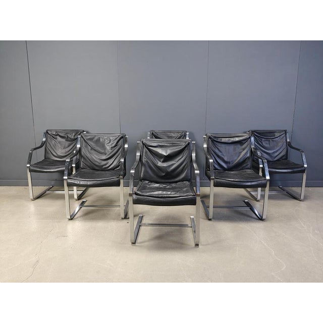 Armchairs by Rudolf Glatzel for Knoll Art Collection, 1980s, Set of 6 For Sale - Image 10 of 12