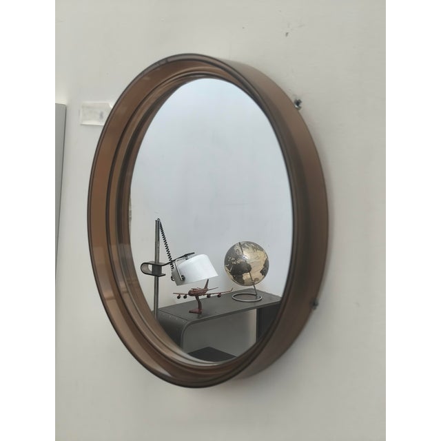 Smoked Acrylic Glass Mirror from Gilac, 1970s For Sale - Image 3 of 9