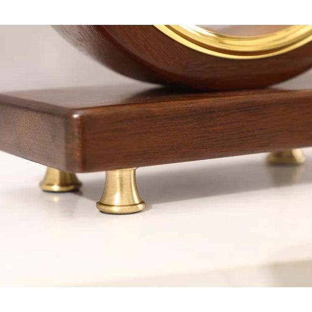 Wood Solid Wood Table Clock For Sale - Image 7 of 7