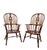 Early 20th C Windsor Chair Pair Set of Two Elm Wood England Arms Antique Vintage For Sale - Image 18 of 18