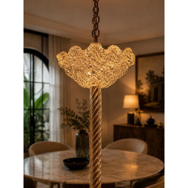 Murano Glass Chandelier attributed to Ercole Barovier, 1940s For Sale - Image 6 of 18
